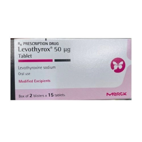 Thuốc trị bệnh lý tuyến giáp Levothyrox 50 mcg (Mẫu mới) hộp 2 vỉ x 15 viên
