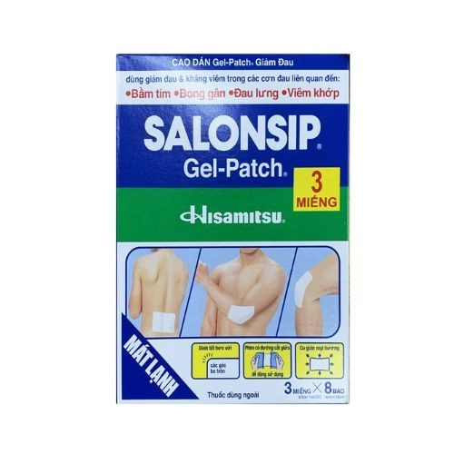 Cao dán giảm đau Salonsip Gel-Patch hộp 8 gói x 3 miếng