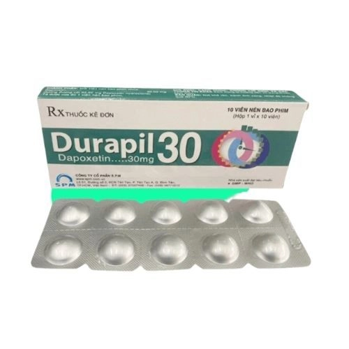 Thuốc điều trị xuất tinh sớm Durapil 30 hộp 1 vỉ x 10 viên