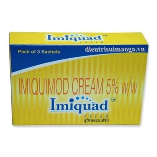 Kem bôi điều trị mụn cóc Imiquad Cream 5% Glenmark hộp 3 gói