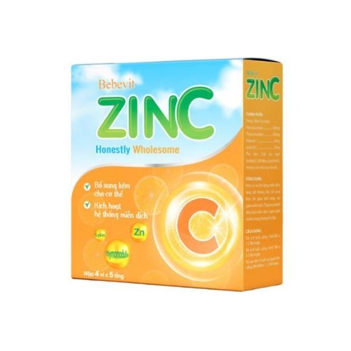 Siro bổ sung kẽm, kích hoạt hệ thống miễn dịch Bebevic Zinc Honestly Wholesome hộp 4 vỉ x 5 ống x 10ml
