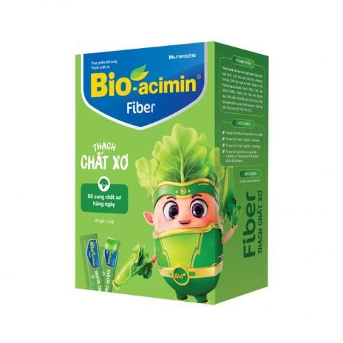 Bổ sung chất xơ hỗ trợ cải thiện táo bón Thạch chất xơ Bio-acimin Fiber hộp 20 gói x 15g