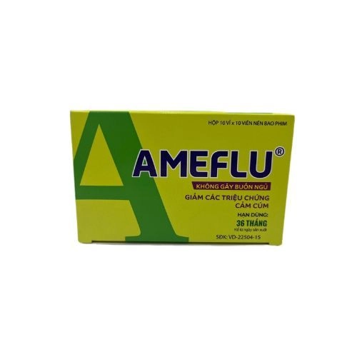 Thuốc trị cảm cúm Ameflu không gây buồn ngủ hộp 100 viên
