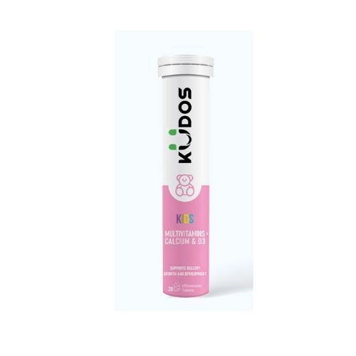 Bổ sung vitamin cho trẻ em KUDOS KID Multivitamins Calcium & D3 tuýp 20 viên sủi