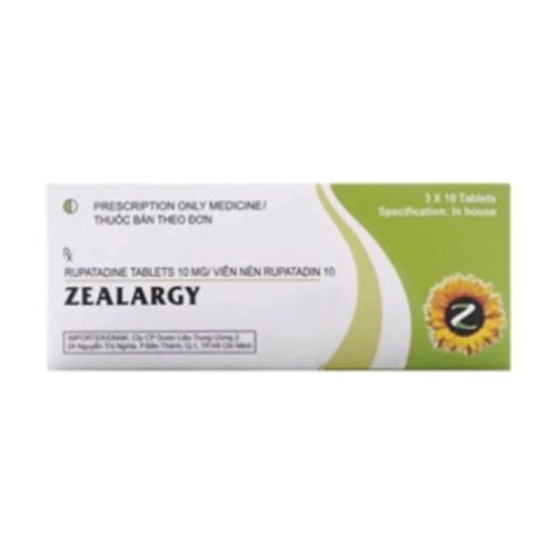 Thuốc điều trị viêm mũi dị ứng, mày đay Zealargy hộp 3 vỉ x 10 viên