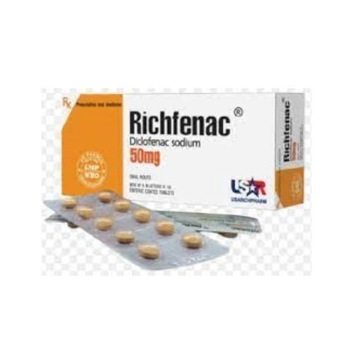 Thuốc giảm đau Thuốc Richfenac 50mg hộp 5 vỉ x 10 viên