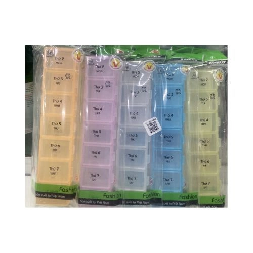 Hộp Phân Liều Thuốc Uống 1 Tuần vỉ 7 ngày
