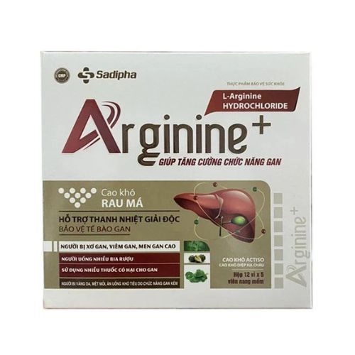 Hỗ trợ tăng cường chức năng gan Arginine hộp 12 vỉ x 5 viên