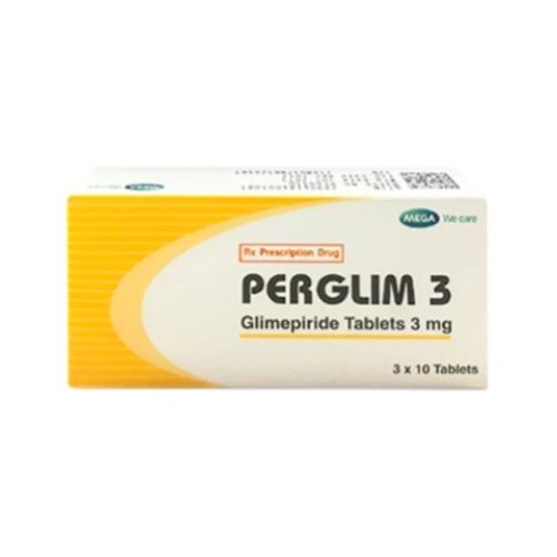 Thuốc tiểu đường Perglim 3mg hộp 3 vỉ x 10 viên