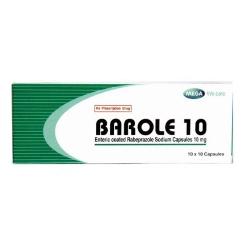 Thuốc điều trị viêm loét dạ dày tá tràng Barole 10mg hộp 10 vỉ x 10 viên
