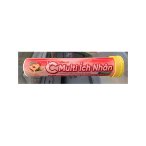 Bổ sung vitamin cho cơ thể, nâng cao sức đề kháng, phục hồi sức khoẻ  Viên sủi C Multi Ích Nhân ( Hương đào) tuýp 16 viên