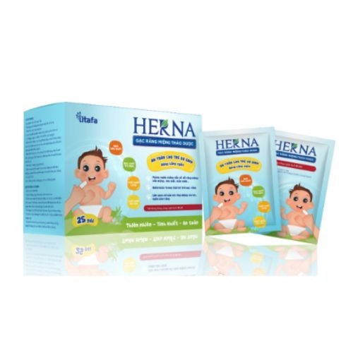 Gạc răng miệng thảo dược Herna hộp 25 gói