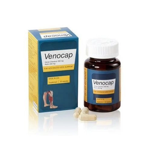 Giúp cải thiện các triệu chứng suy giãn tính mạch Venocap Global Pharm hộp 1 lọ x 30 viên