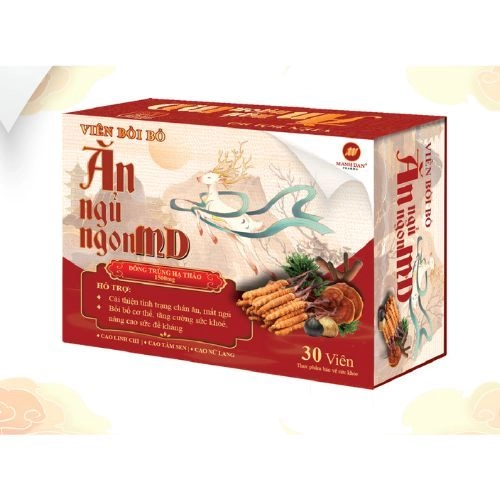 Hỗ trợ sức khỏe Viên bồi bổ Ăn Ngủ Ngon Manh Dan Pharma hộp 3 vỉ x 10 viên