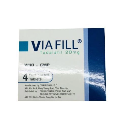 Thuốc điều trị rối loạn cương dương Viafill 20mg ThaiBiphar hộp 2 vỉ x 1 viên