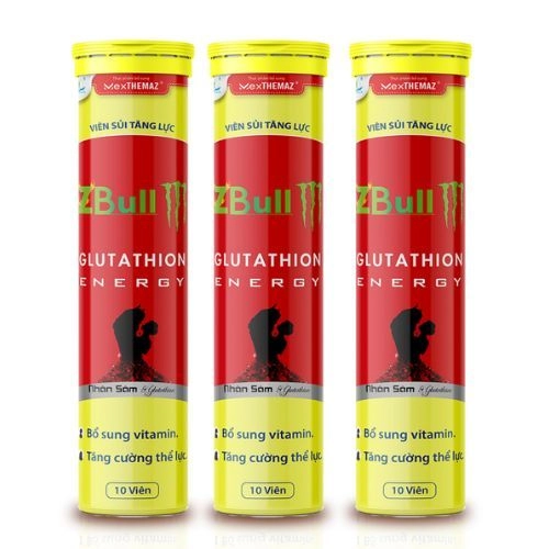 Bổ sung glutathione, tăng cường sức đề kháng Viên Sủi Tăng Lực ZBull M tuýp 10 viên