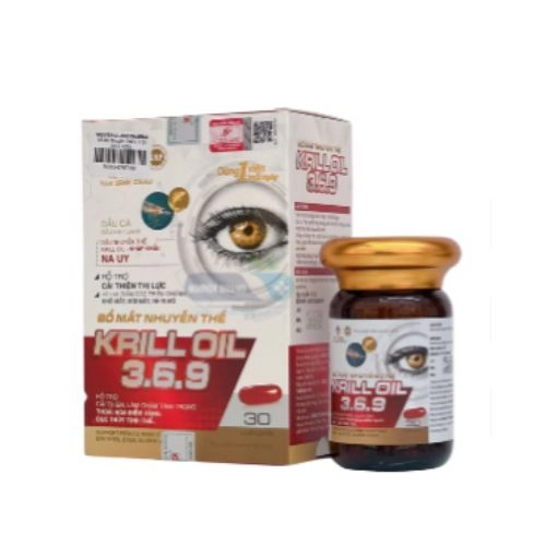 Viên uống bổ mắt nhuyễn thể Krill Oil 3.6.9 hộp 1 lọ 30 viên