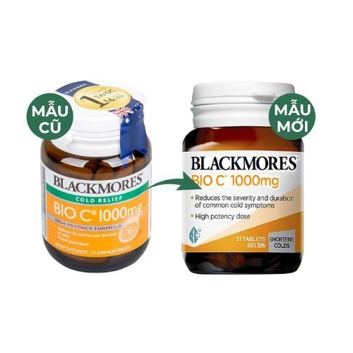 Viên uống bổ sung vitamin C Blackmores Bio C 1000mg lọ 31 viên