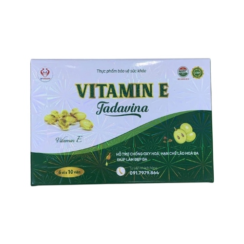 Thực phẩm bảo vệ sức khoẻ Vitamin E Tadavina hộp 6 vỉ x 10 viên