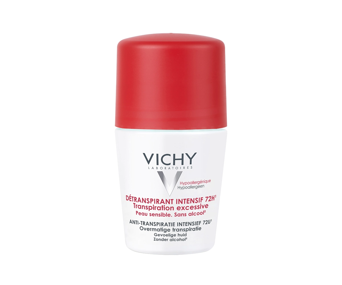 Lăn giúp khô thoáng vùng da dưới cánh tay 72 giờ Vichy Détranspirant Intensif 72H Transpiration Excessive lọ 50ml