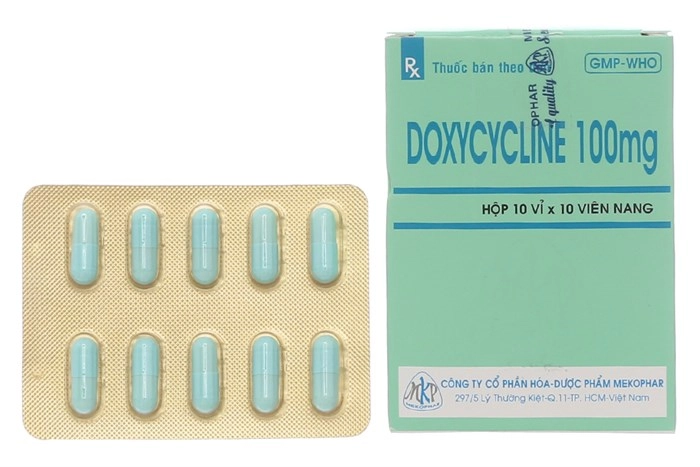 Thuốc kháng sinh Doxycycline 100mg MEKOPHAR hộp 100 viên