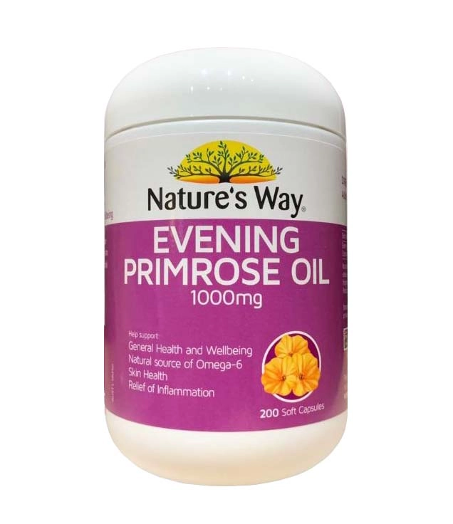 Viên uống hỗ trợ da và nội tiết Nature's Way Evening Primrose Oil 1000mg lọ 200 viên