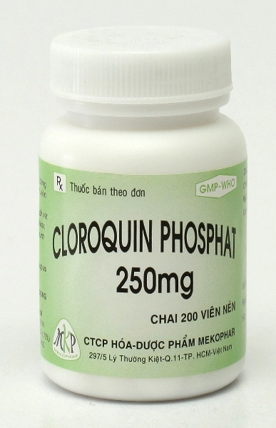 Cloroquin Phosphat 250 mg hộp 1 lọ 200 viên