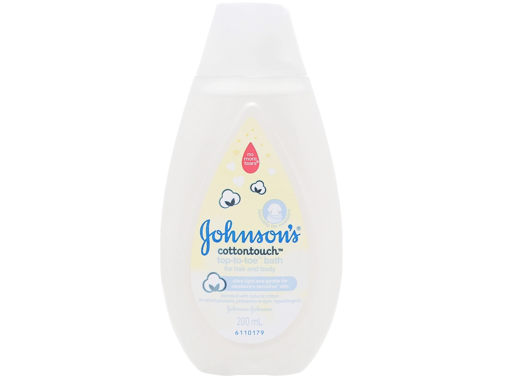 Sữa tắm toàn thân Johnson's cottontouch top to toe bath chai 200ML