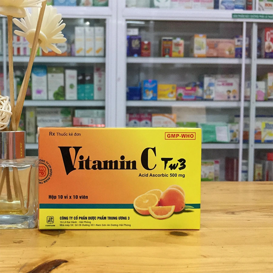 Thuốc bổ sung vitamin C Vitamin C 500mg TW3  hộp 100 viên