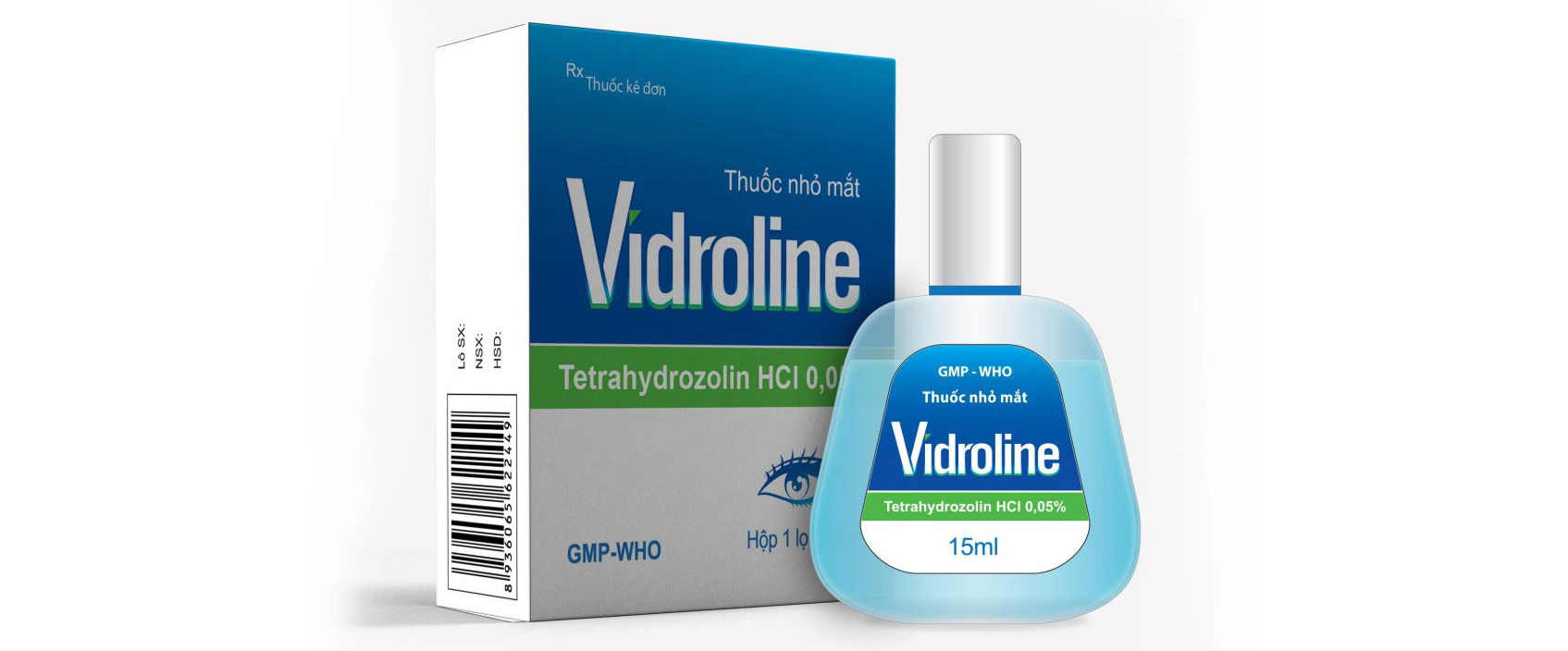 Thuốc nhỏ mắt Vidroline hộp 1 lọ 15ml