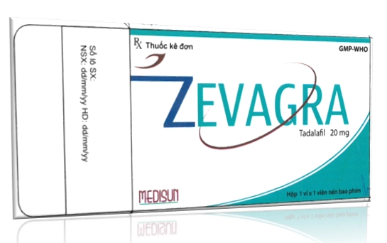 Thuốc điều trị rối loạn cương dương ZEVAGRA hộp 1 vỉ x 2 viên nén bao phim