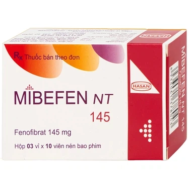 Thuốc điều trị tăng triglycerid huyết nặng Mibefen NT 145 hộp 3 vỉ x 10 viên