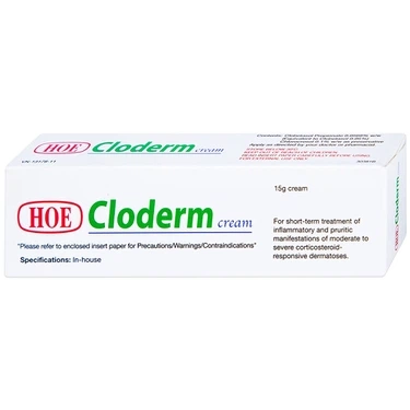 Kem bôi ngoài da Cloderm Cream hộp 1 tuýp x 15g