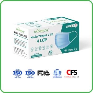 Khẩu trang y tế 4 lớp reGentox hộp 50 cái