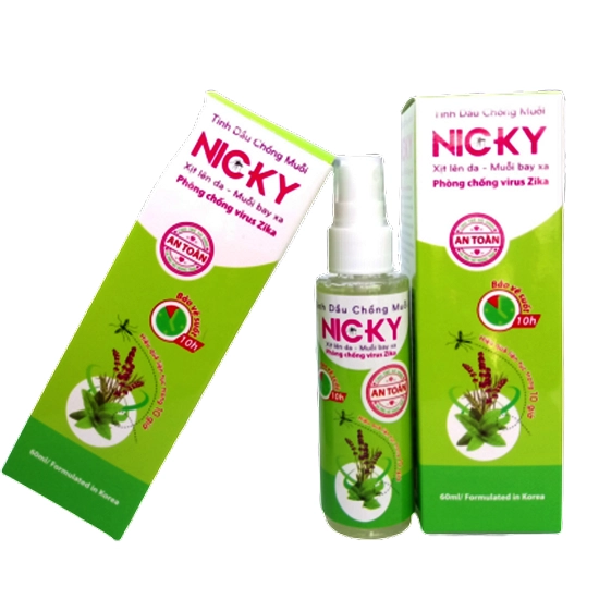 Tinh dầu chống muỗi NICKY hộp 1 chai 60ml