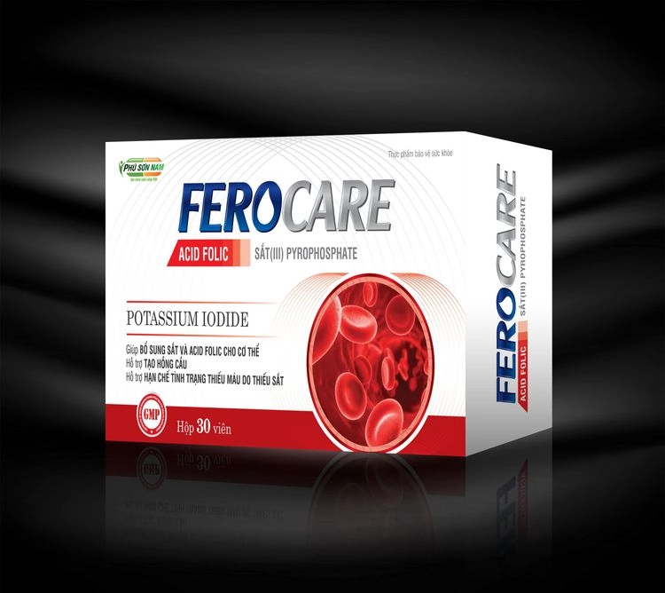 Bổ sung sắt và acid folic cho cơ thể FEROCARE (Phú Sơn Nam) hộp 3 vỉ x 10 viên nang