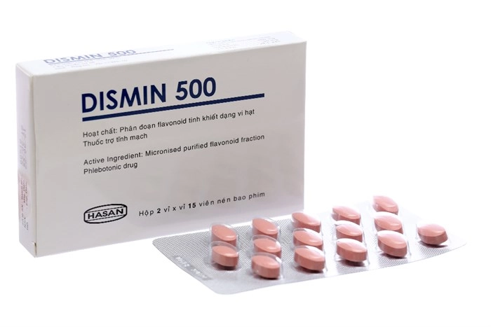 Thuốc trị trĩ, suy giãn tĩnh mạch Dismin 500 hộp 30 viên