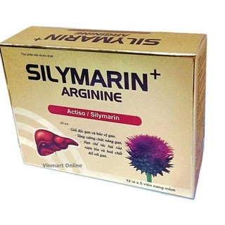 Hỗ trợ chức năng gan Silymarin + Arginine (hộp ánh kim) hộp 12 vỉ x 5 viên
