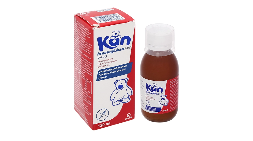 Siro tăng đề kháng cho bé Kan Imunoglukan P4H chai 120ml
