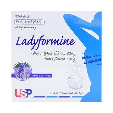 Thuốc phụ khoa Ladyformine USP hộp 4 vỉ x 4 viên