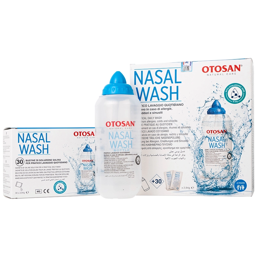 Bộ rửa xoang mũi Otosan Nasal Wash hộp (1 kít + 30 gói)