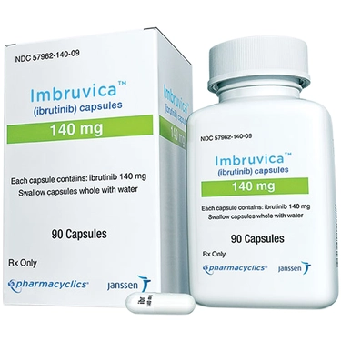 Điều trị u lympho tế bào vỏ, bạch cầu mạn tính dòng lympho Imbruvica Janssen hộp x 1 lọ x 90 viên