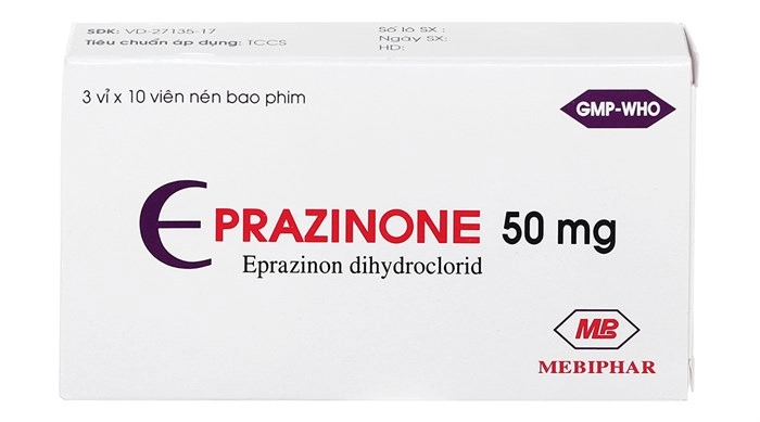 Thuốc trị viêm phế quản Eprazinone 50mg hộp 30 viên