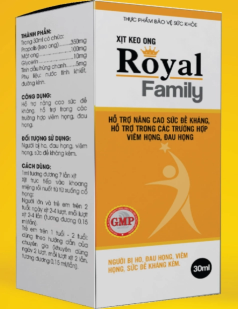 Xịt keo ong Royal Family hộp 1 chai 30ml