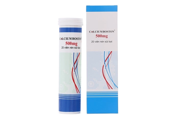 Viên sủi bổ sung canxi Calcium Boston 500mg tuýp 20 viên