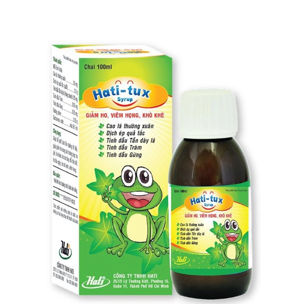 Hỗ trợ giảm ho Hati-tux Syrup hộp 1 chai 100ml