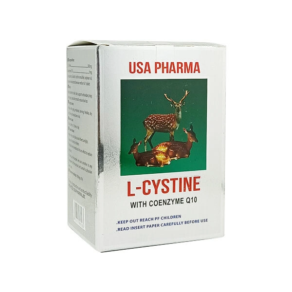 Viên uống L-CYSTINE with Coenzyme Q10 (USA Pharma) hộp 12 vỉ x 5 viên