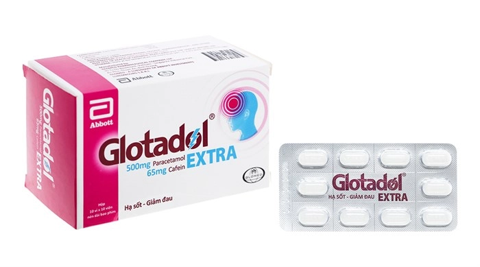 Thuốc giảm đau, hạ sốt Glotadol Extra hộp 10 vỉ x 10 viên