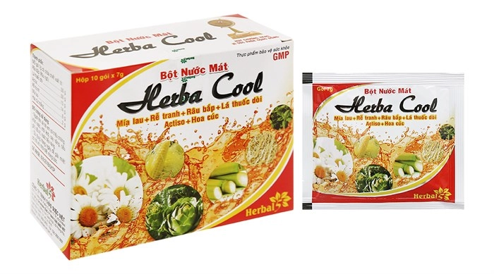 Bột nước mát Herba Cool hộp 10 gói x 7g
