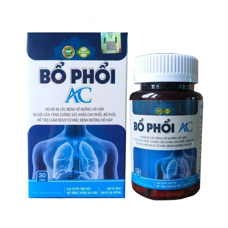 Giảm nguy cơ mắc bệnh đường hô hấp Bổ Phổi AC hộp 1 chai 30 viên